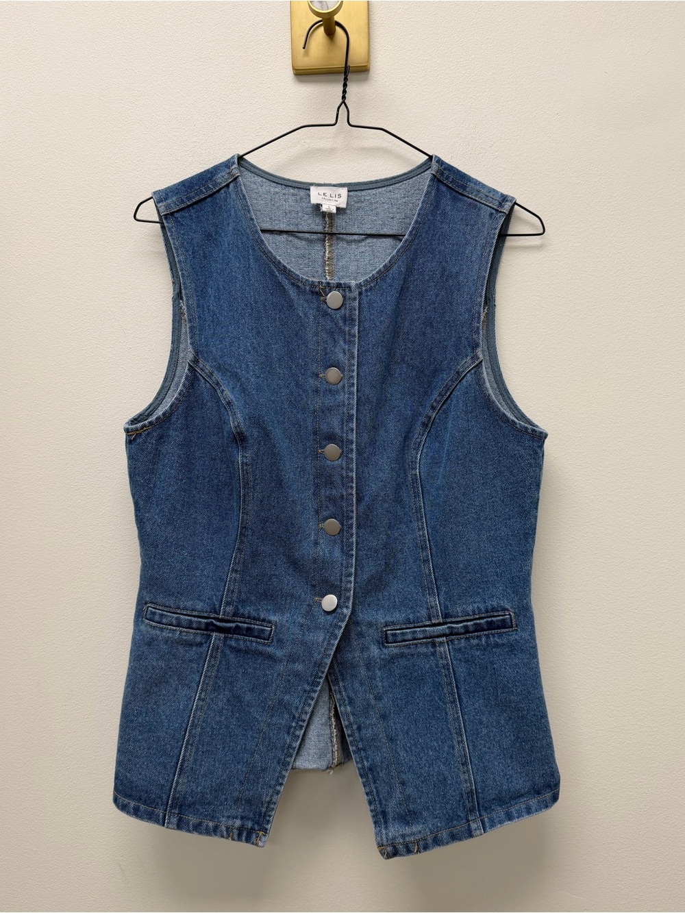 LELIS denim vest sz large